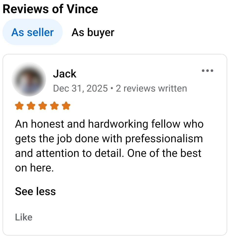 An honest and hardworking fellow who gets the job done with prefessionalism and attention to detail. One of the best on here.